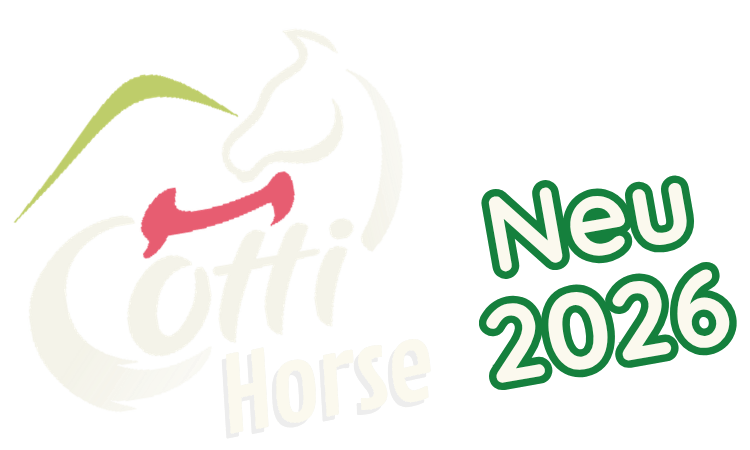 Cotti Horse Logo mit Neu 2026 in Grün geschrieben